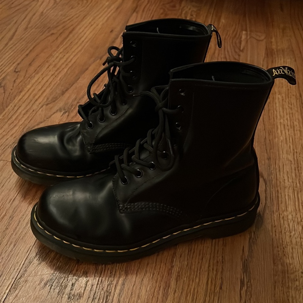 Smooth Leather Lace Up Doc Martens Boots